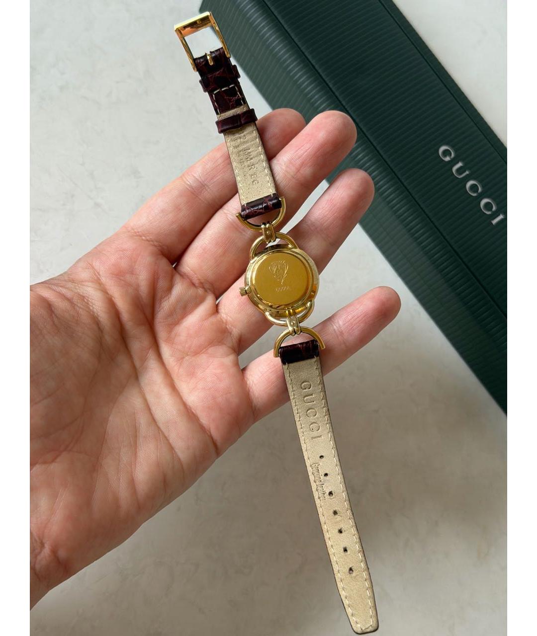 GUCCI Бордовые стальные часы, фото 6