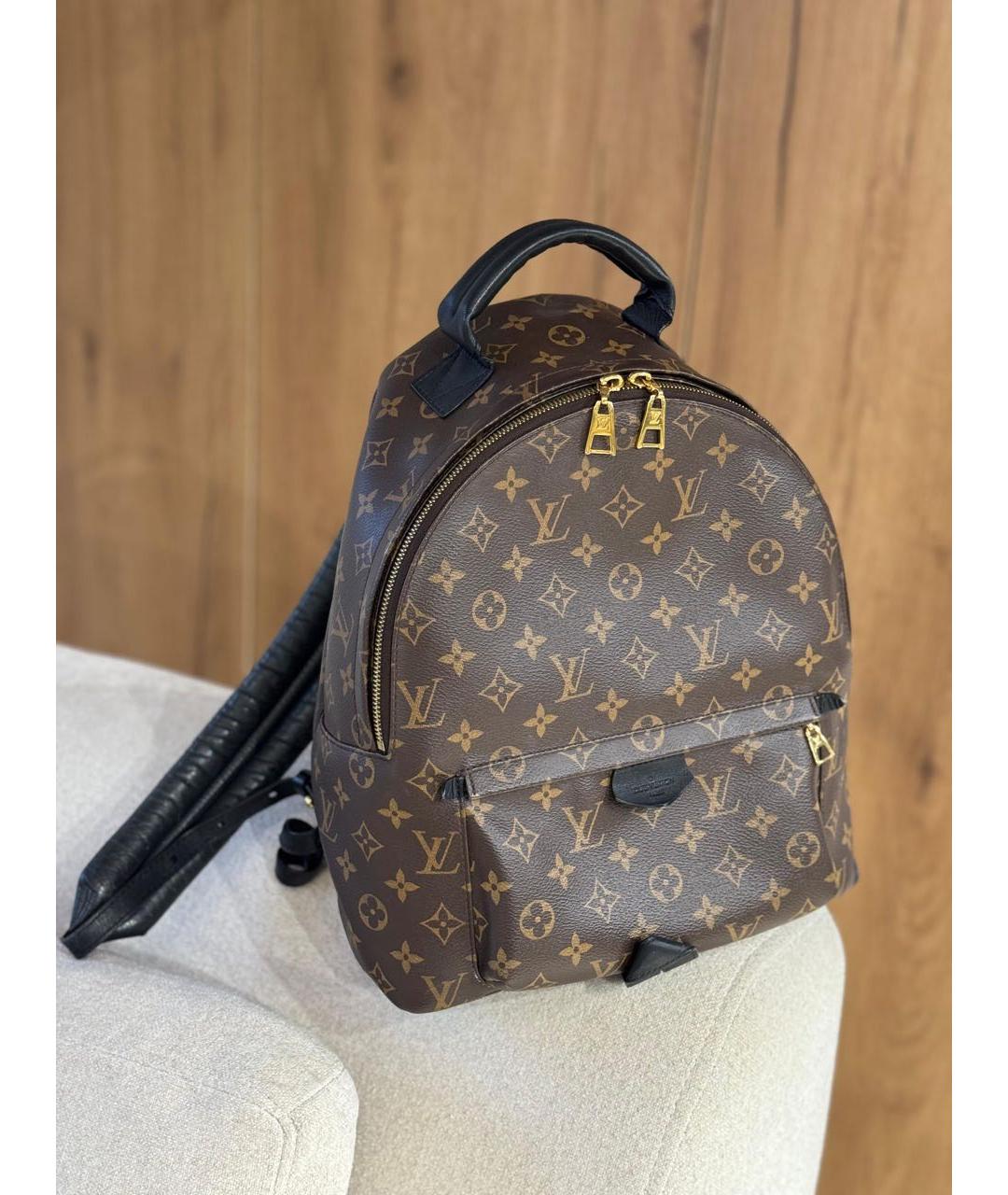 LOUIS VUITTON Коричневый кожаный рюкзак, фото 2