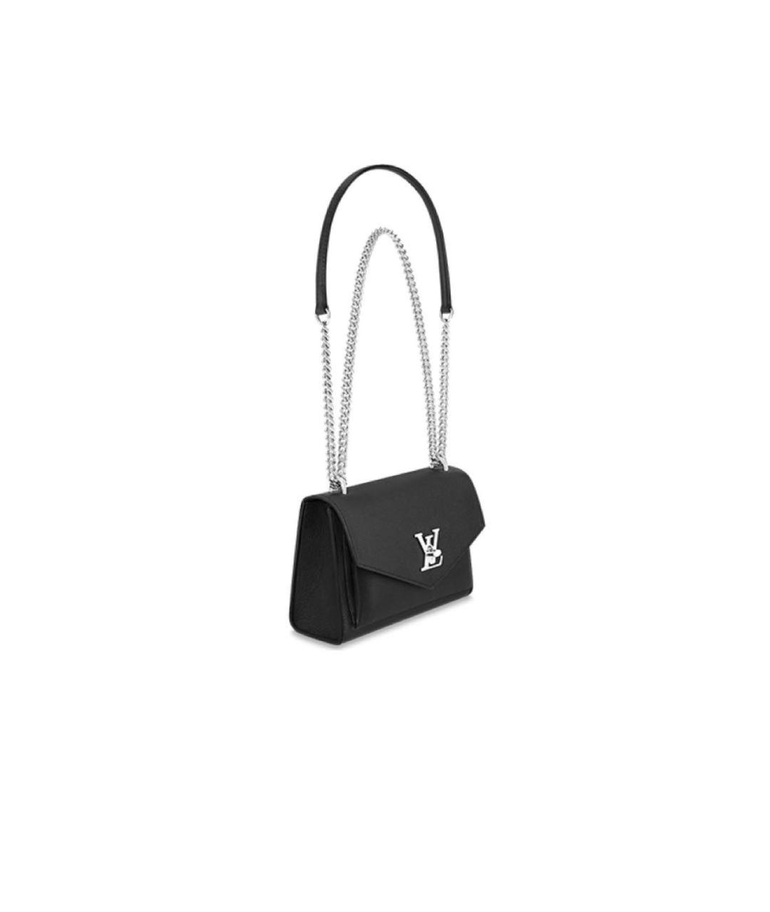 LOUIS VUITTON Черная кожаная сумка с короткими ручками, фото 2
