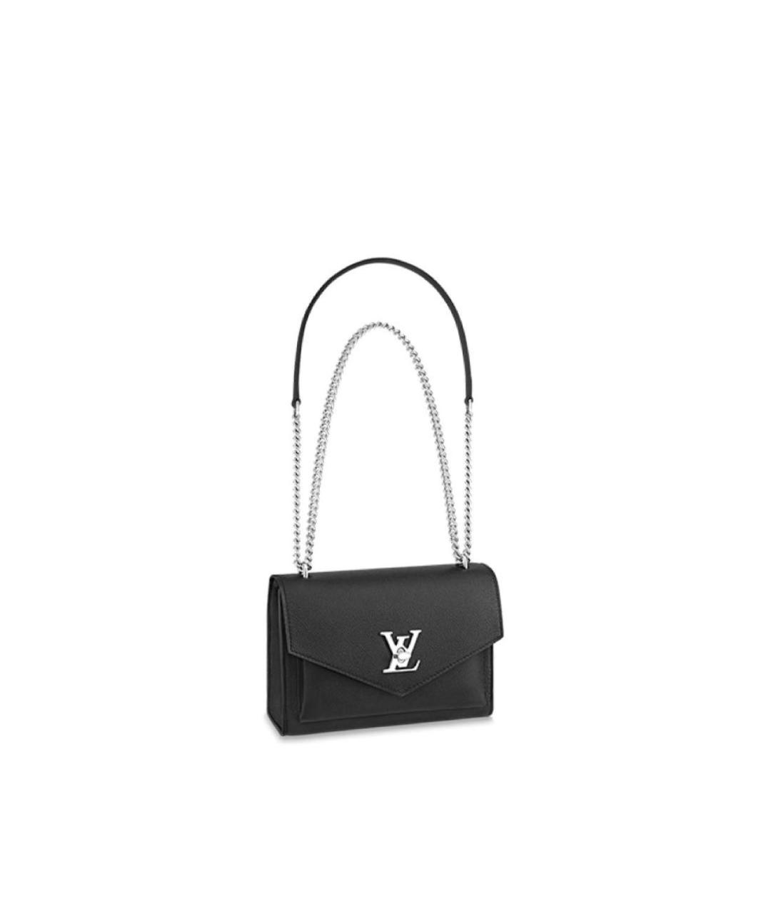 LOUIS VUITTON Черная кожаная сумка с короткими ручками, фото 9