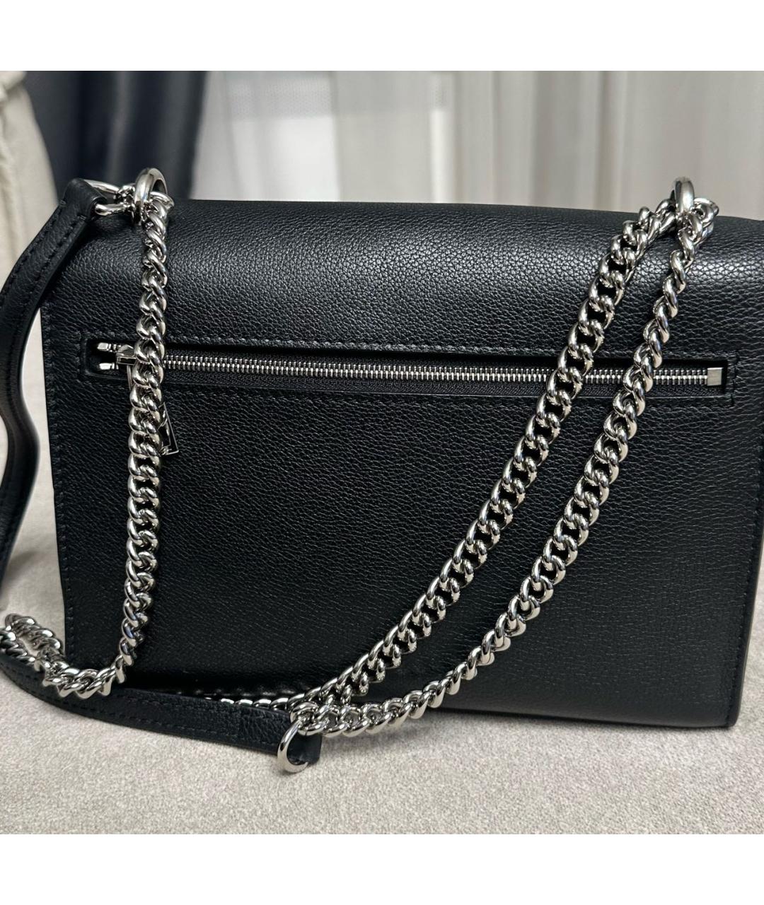 LOUIS VUITTON Черная кожаная сумка с короткими ручками, фото 5