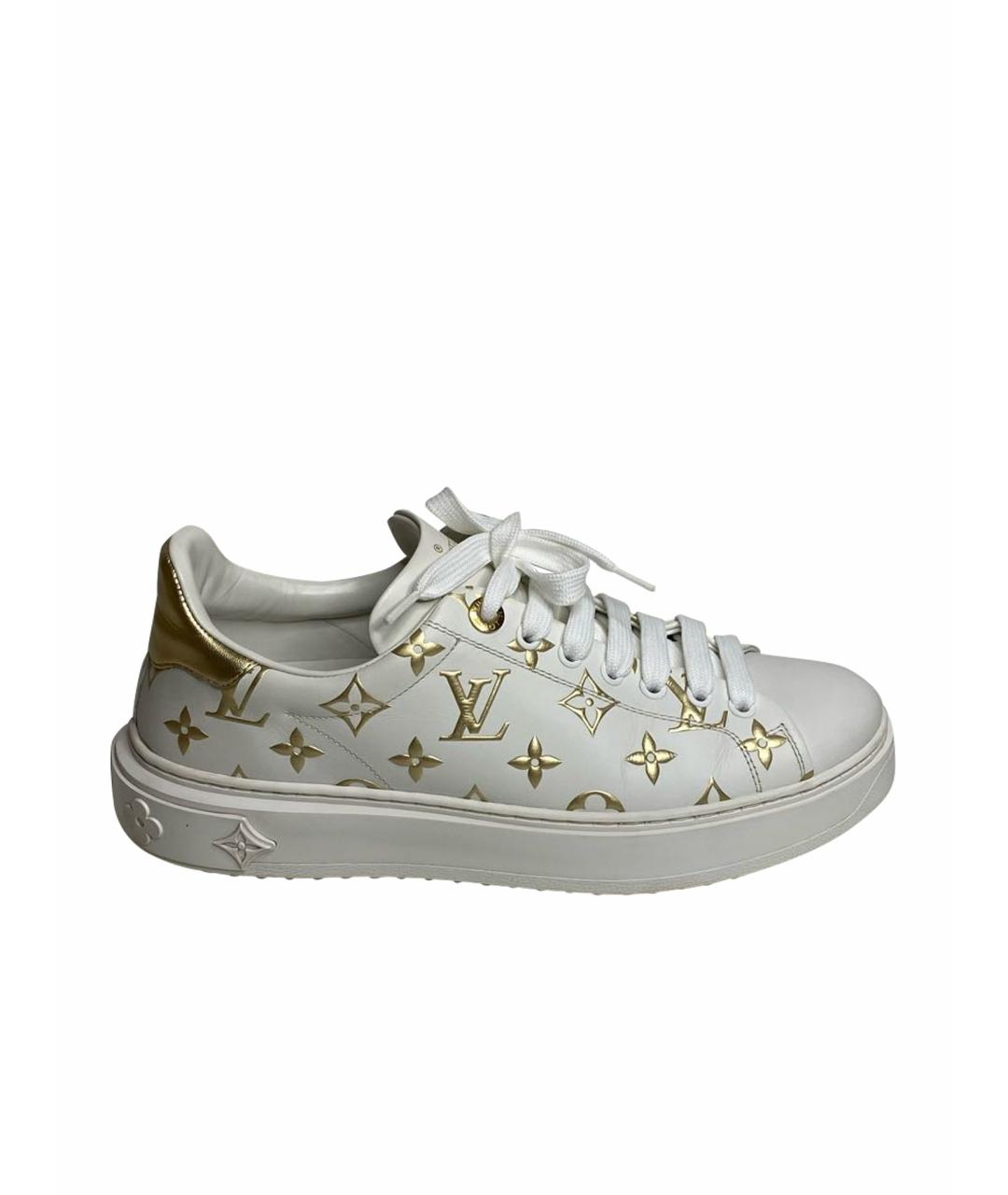LOUIS VUITTON Белые кожаные кеды, фото 1