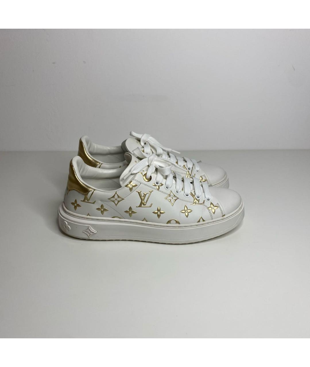 LOUIS VUITTON Белые кожаные кеды, фото 9