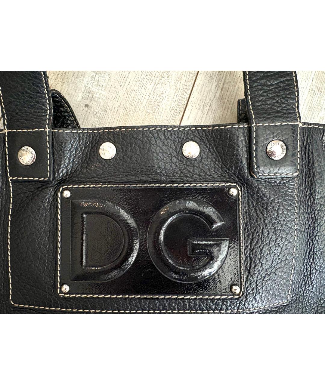 DOLCE&GABBANA Черная кожаная сумка через плечо, фото 3