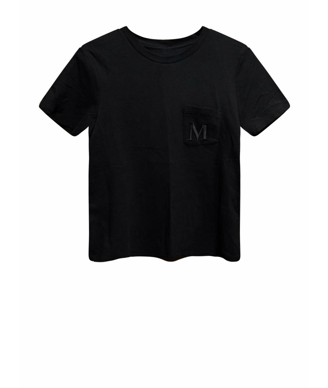 'S MAX MARA Черная хлопковая футболка, фото 1