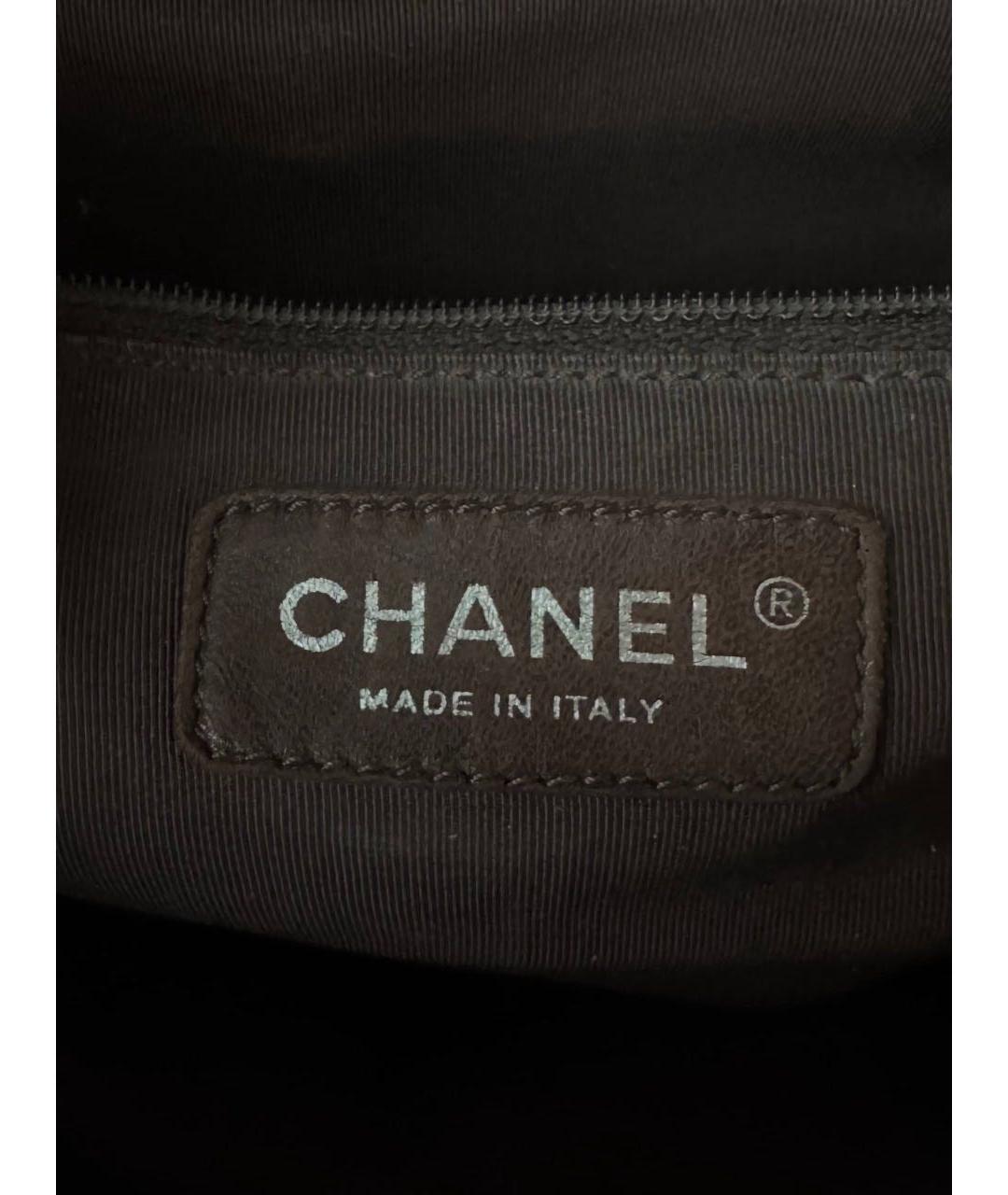 CHANEL Коричневая кожаная сумка тоут, фото 6