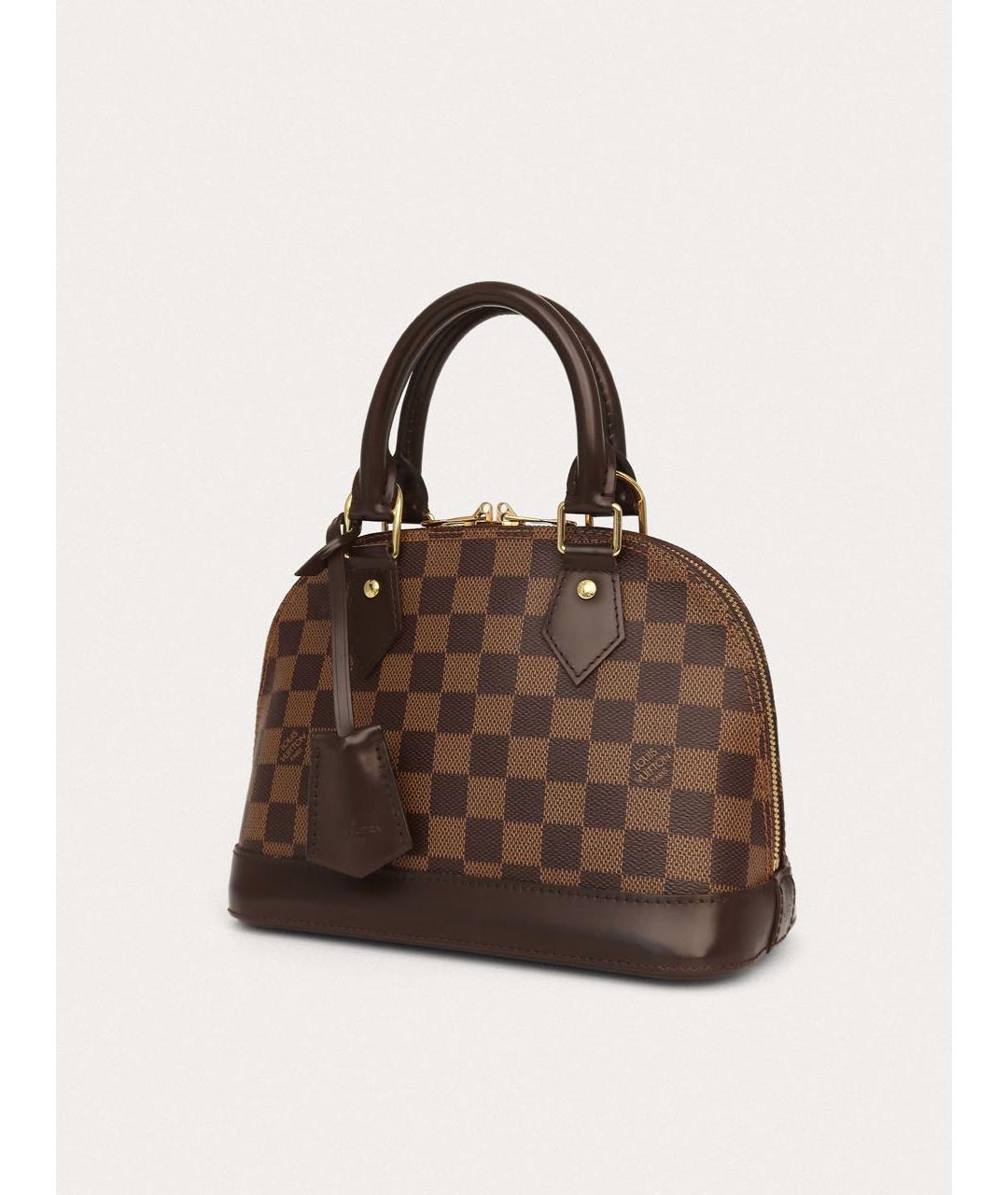 LOUIS VUITTON Коричневая кожаная сумка через плечо, фото 2