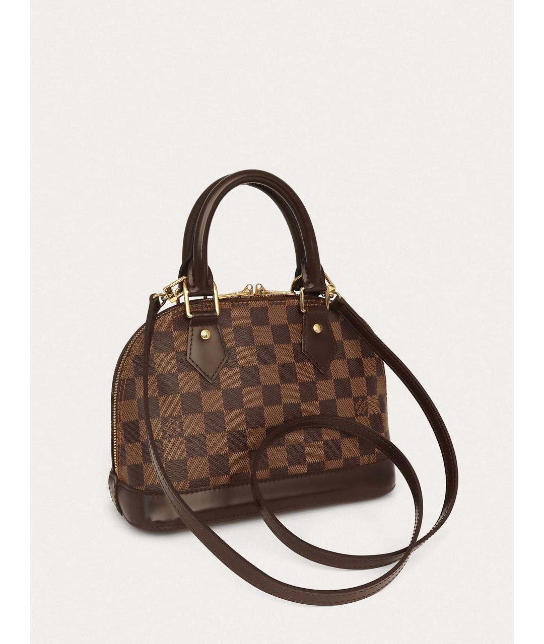 LOUIS VUITTON Коричневая кожаная сумка через плечо, фото 3