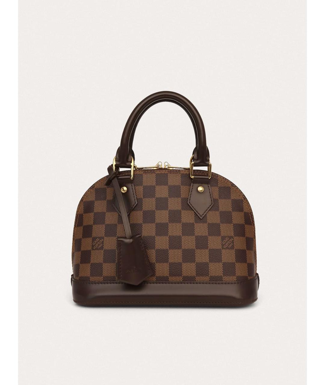 LOUIS VUITTON Коричневая кожаная сумка через плечо, фото 9