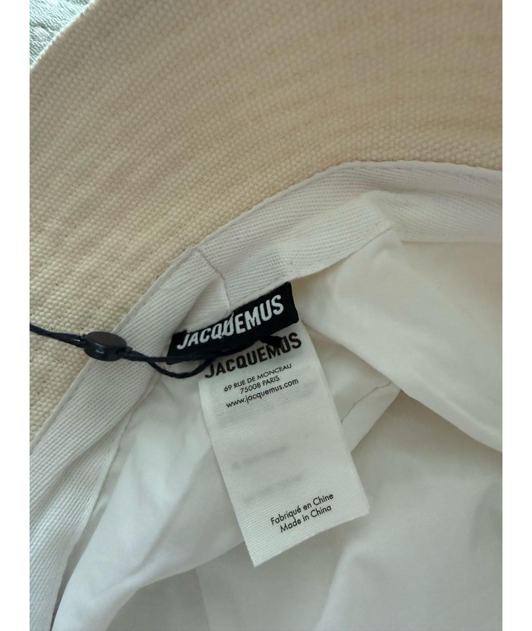 JACQUEMUS Белая хлопковая панама, фото 3