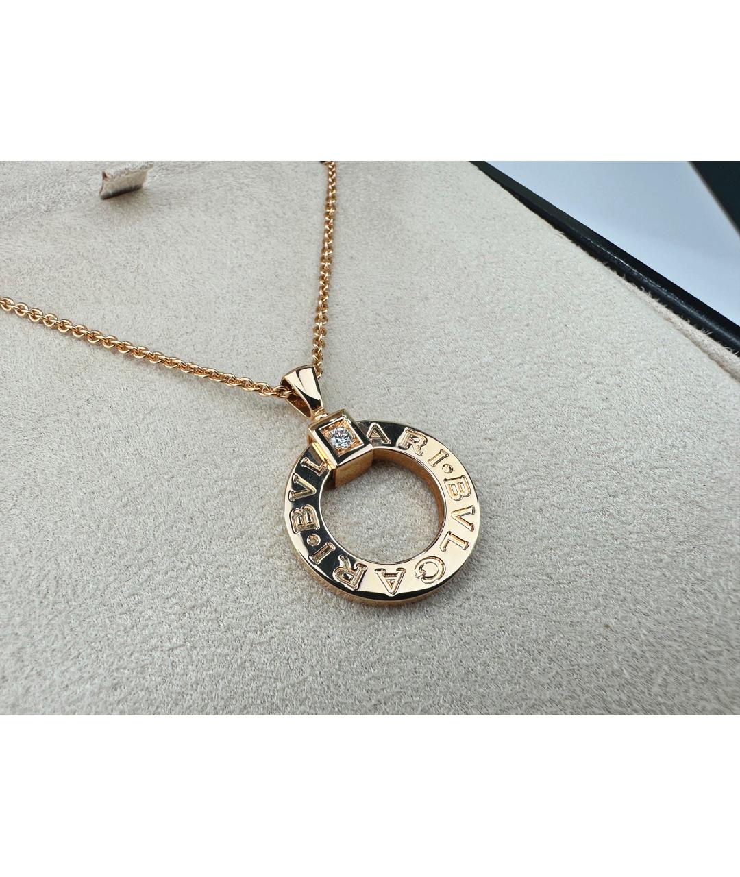 BVLGARI Золотая подвеска из розового золота, фото 3