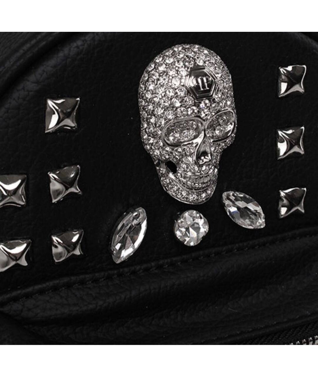 PHILIPP PLEIN Черный рюкзак из искусственной кожи, фото 6