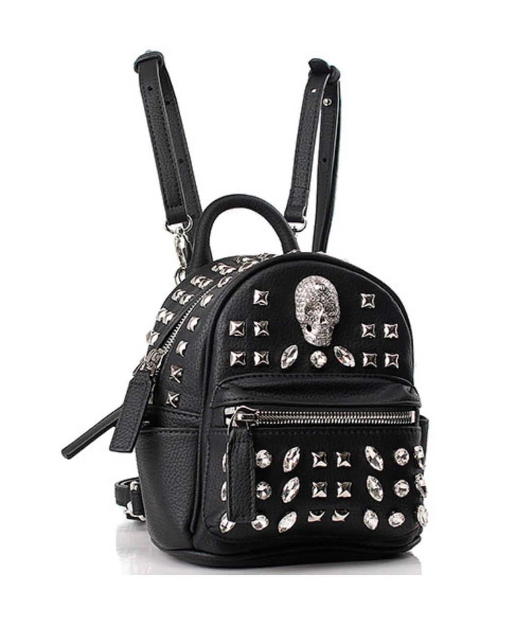 PHILIPP PLEIN Черный рюкзак из искусственной кожи, фото 2