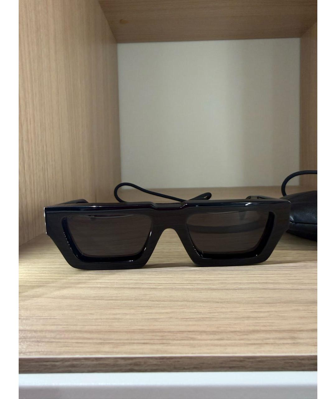 OFF-WHITE Черные пластиковые солнцезащитные очки, фото 4