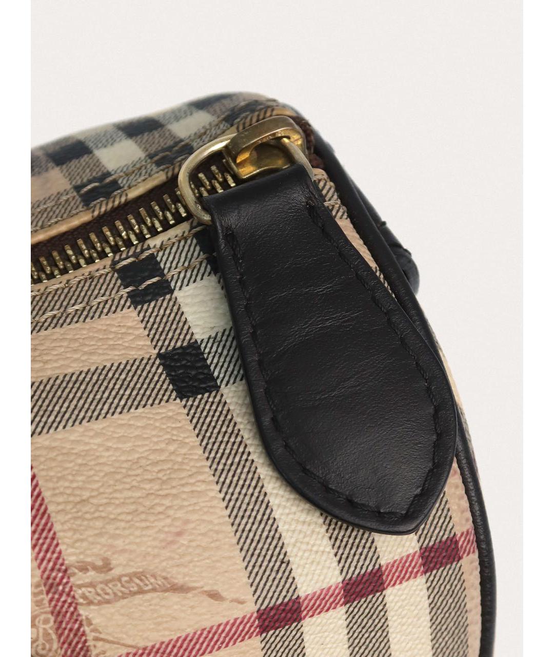 BURBERRY Бежевая кожаная сумка с короткими ручками, фото 6