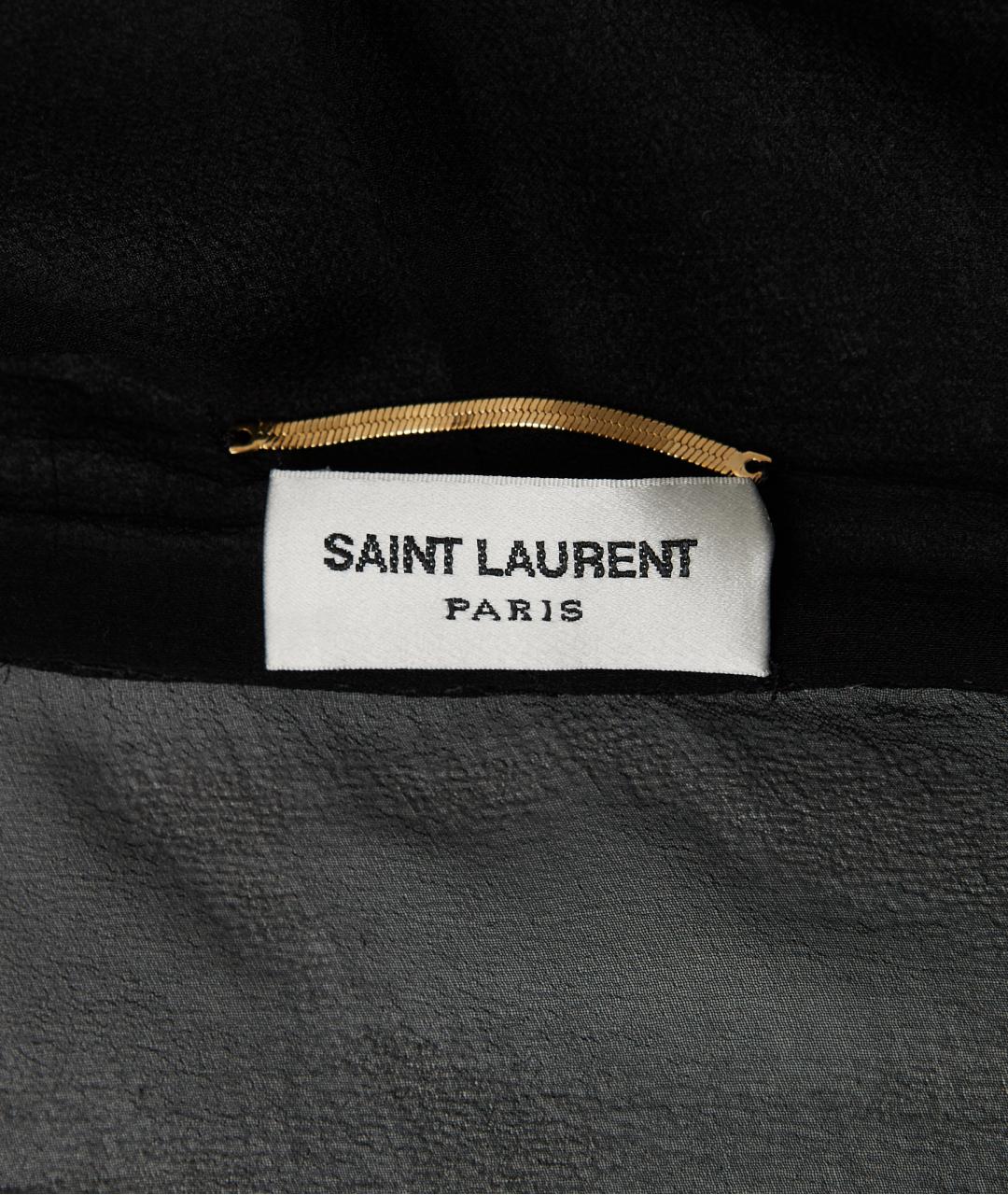 SAINT LAURENT Черная шелковая блузы, фото 3