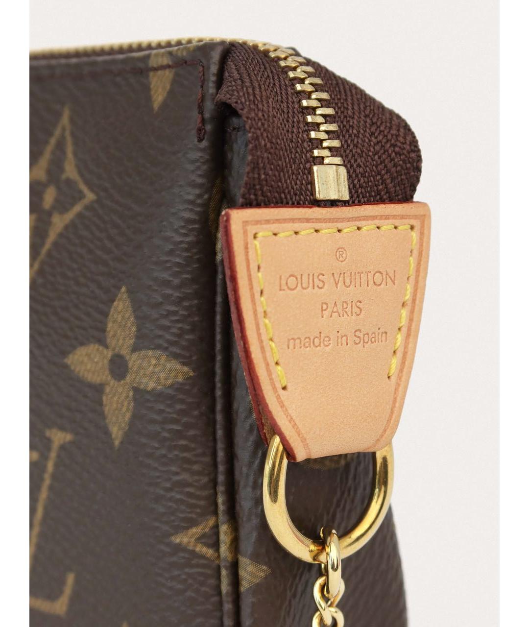 LOUIS VUITTON Коричневая кожаная сумка с короткими ручками, фото 6