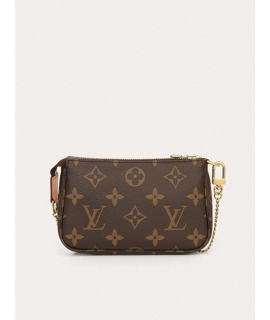 LOUIS VUITTON Коричневая кожаная сумка с короткими ручками, фото 3