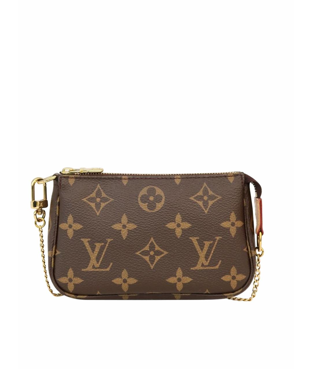 LOUIS VUITTON Коричневая кожаная сумка с короткими ручками, фото 1