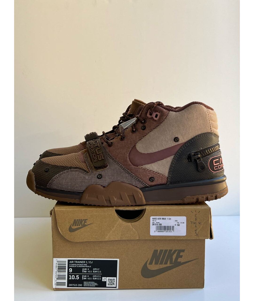 NIKE Коричневые высокие кроссовки / кеды, фото 8