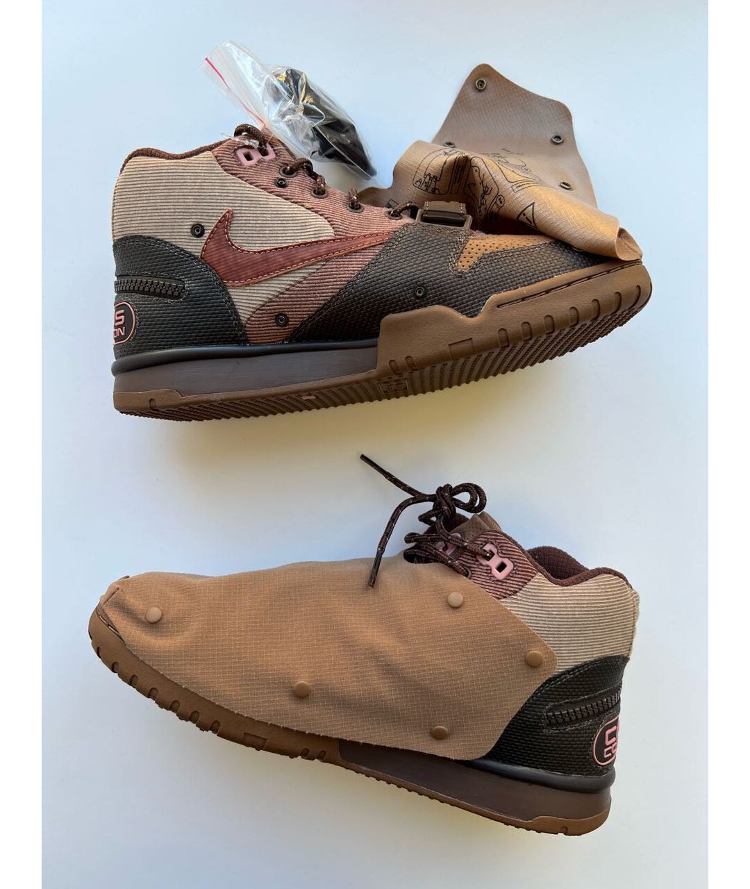 NIKE Коричневые высокие кроссовки / кеды, фото 9