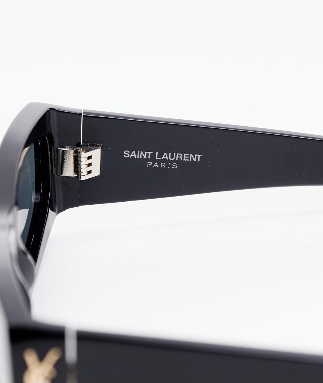 SAINT LAURENT Черные пластиковые солнцезащитные очки, фото 4