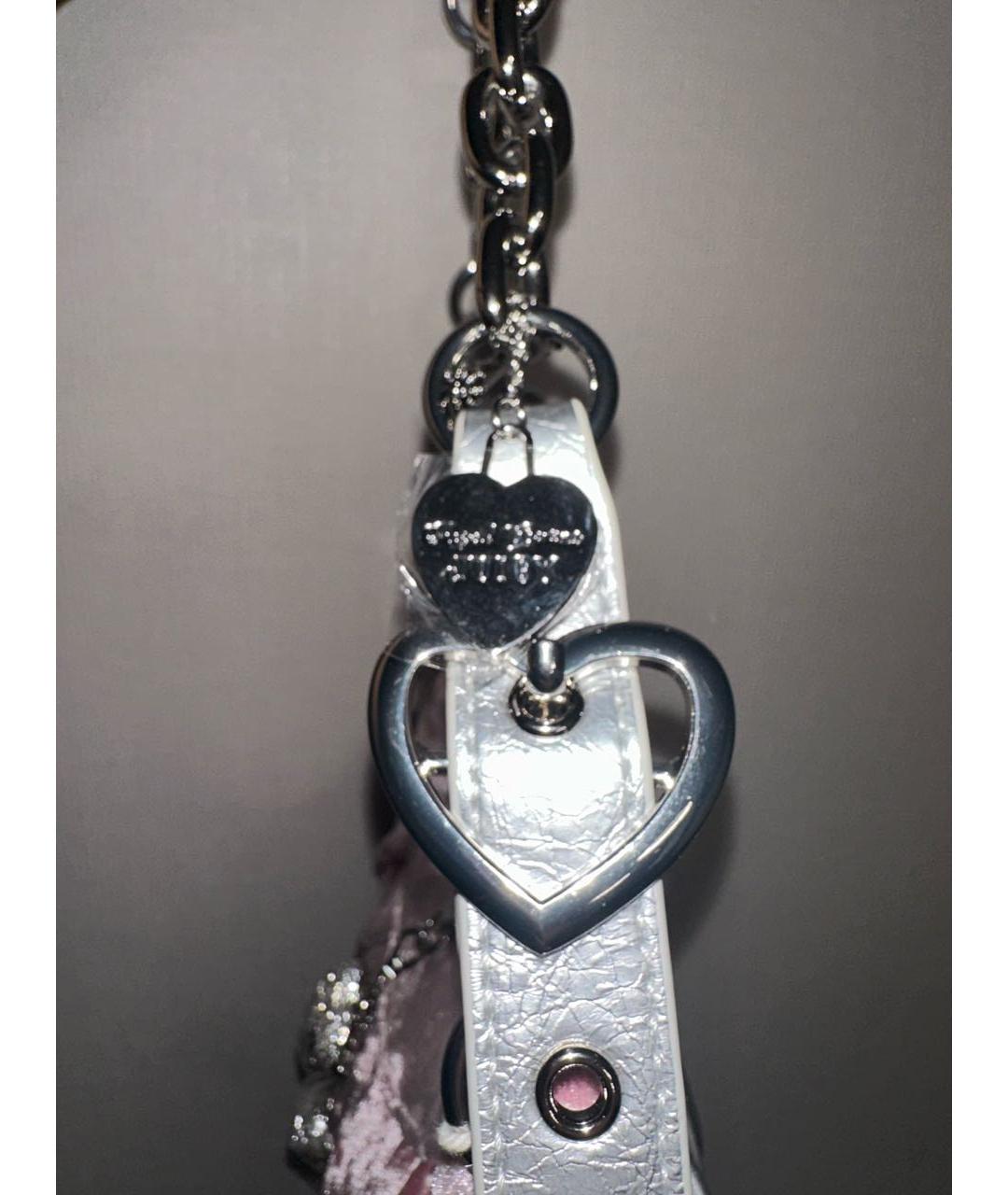 JUICY COUTURE Розовая бархатная сумка через плечо, фото 3