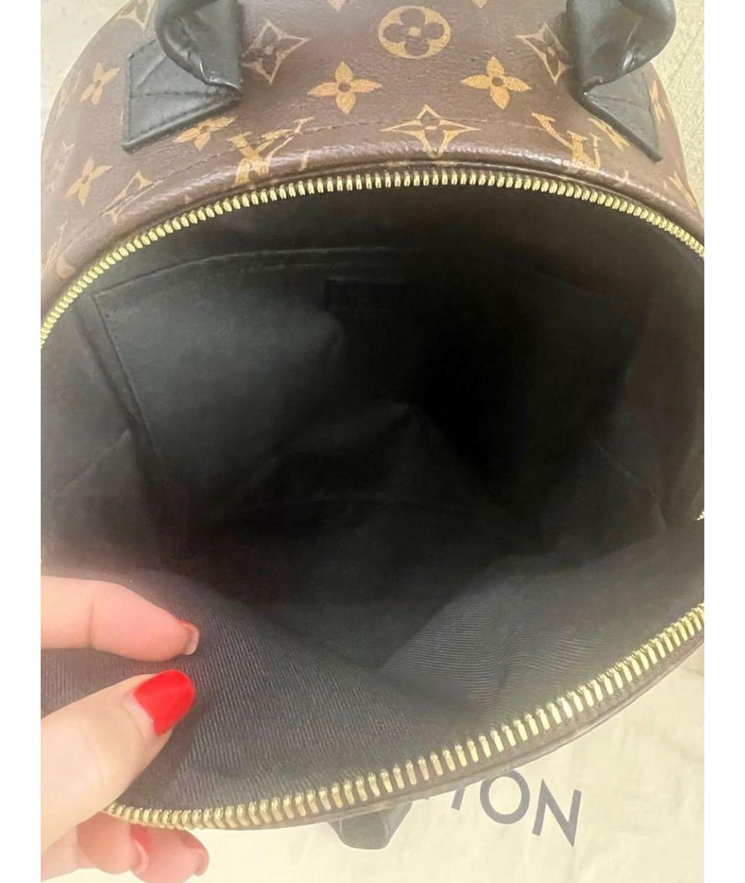 LOUIS VUITTON Коричневый кожаный рюкзак, фото 7