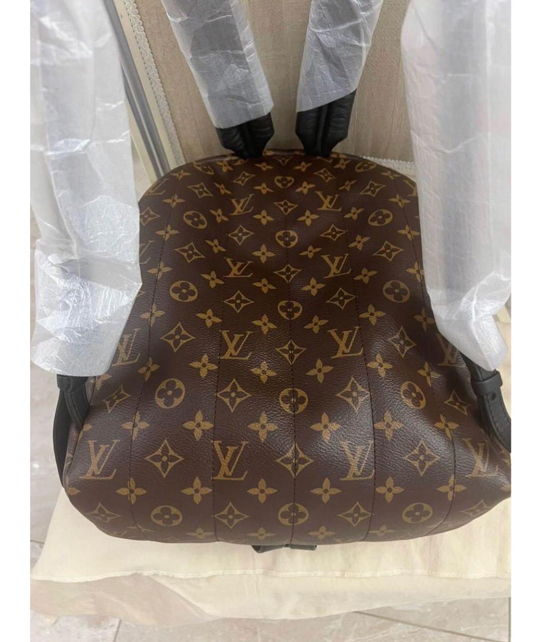 LOUIS VUITTON Коричневый кожаный рюкзак, фото 6