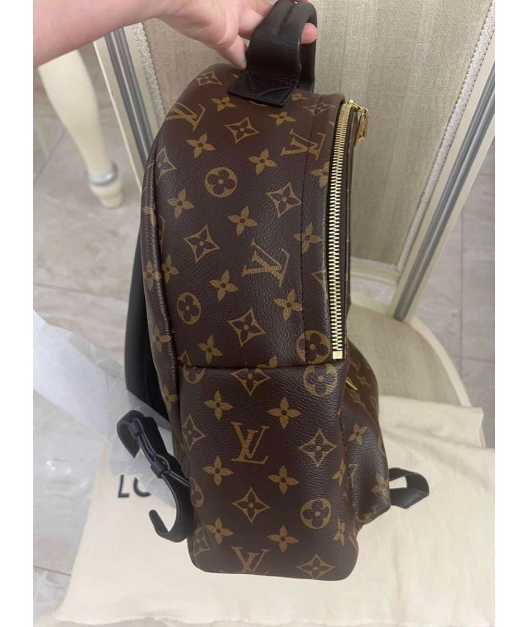 LOUIS VUITTON Коричневый кожаный рюкзак, фото 5