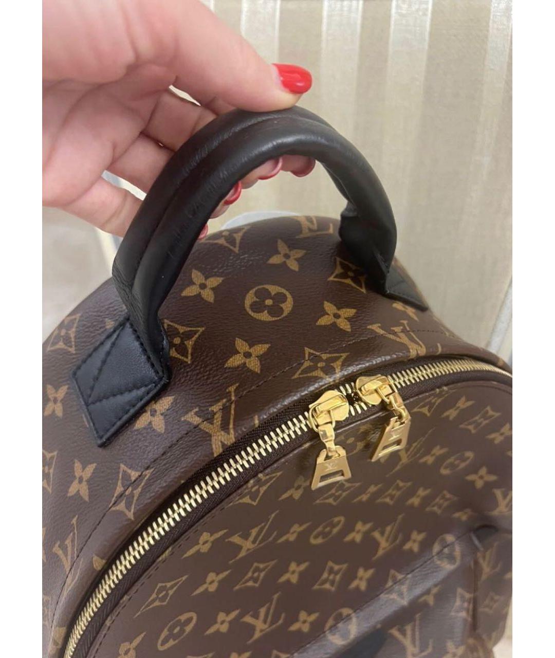 LOUIS VUITTON Коричневый кожаный рюкзак, фото 3