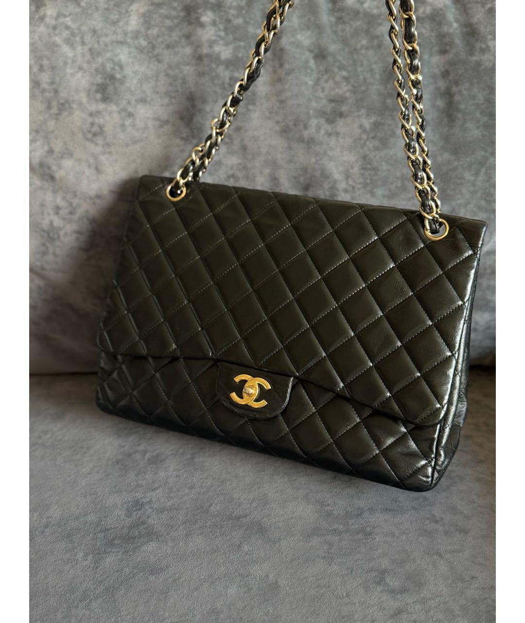 CHANEL Черная кожаная сумка через плечо, фото 2