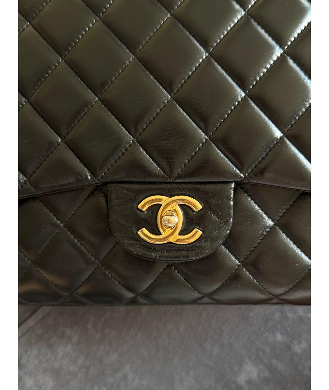 CHANEL Черная кожаная сумка через плечо, фото 6