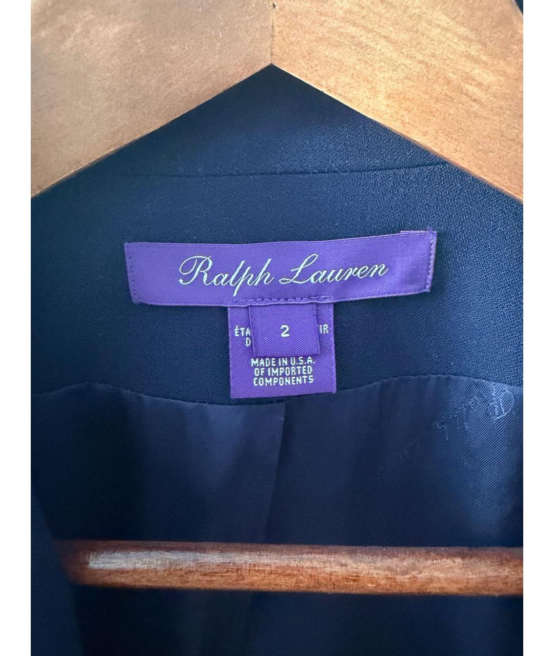 RALPH LAUREN PURPLE LABEL Темно-синий шерстяной жакет/пиджак, фото 3
