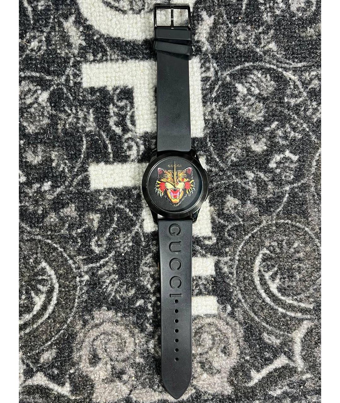 GUCCI Черные часы, фото 4