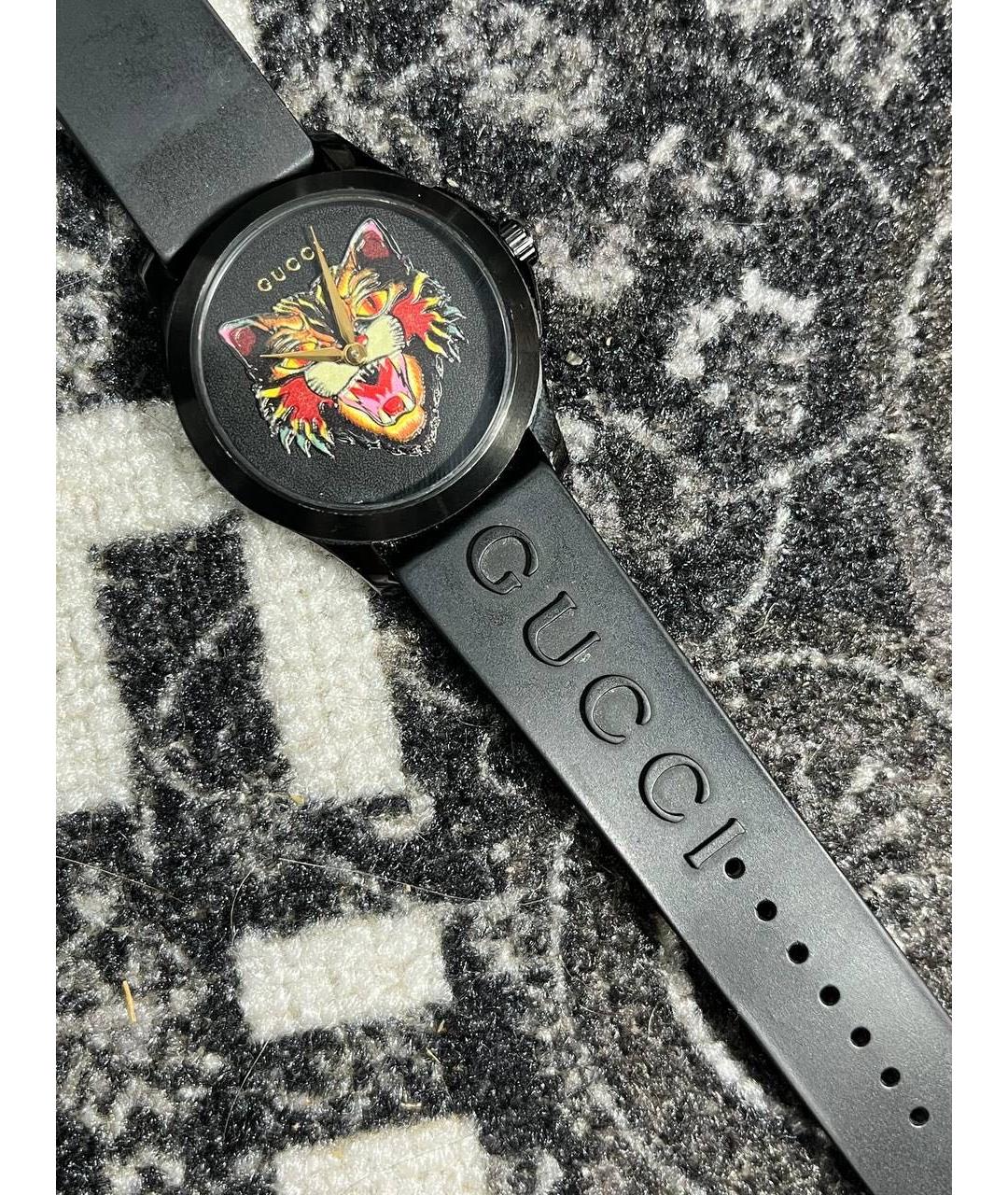 GUCCI Черные часы, фото 3
