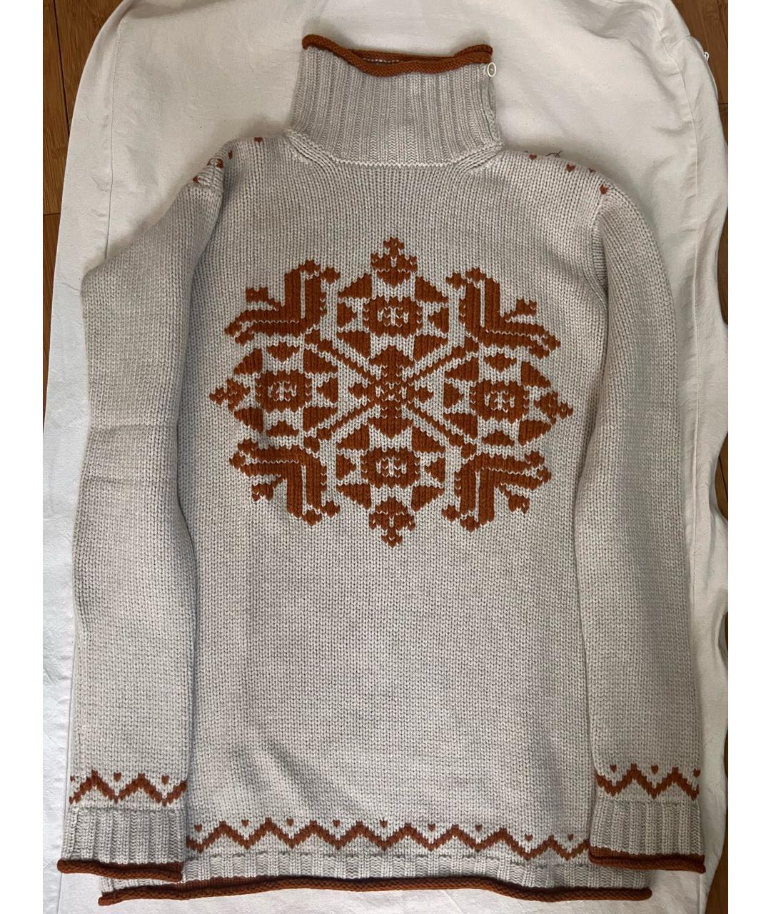 LORO PIANA Оранжевый кашемировый джемпер / свитер, фото 7