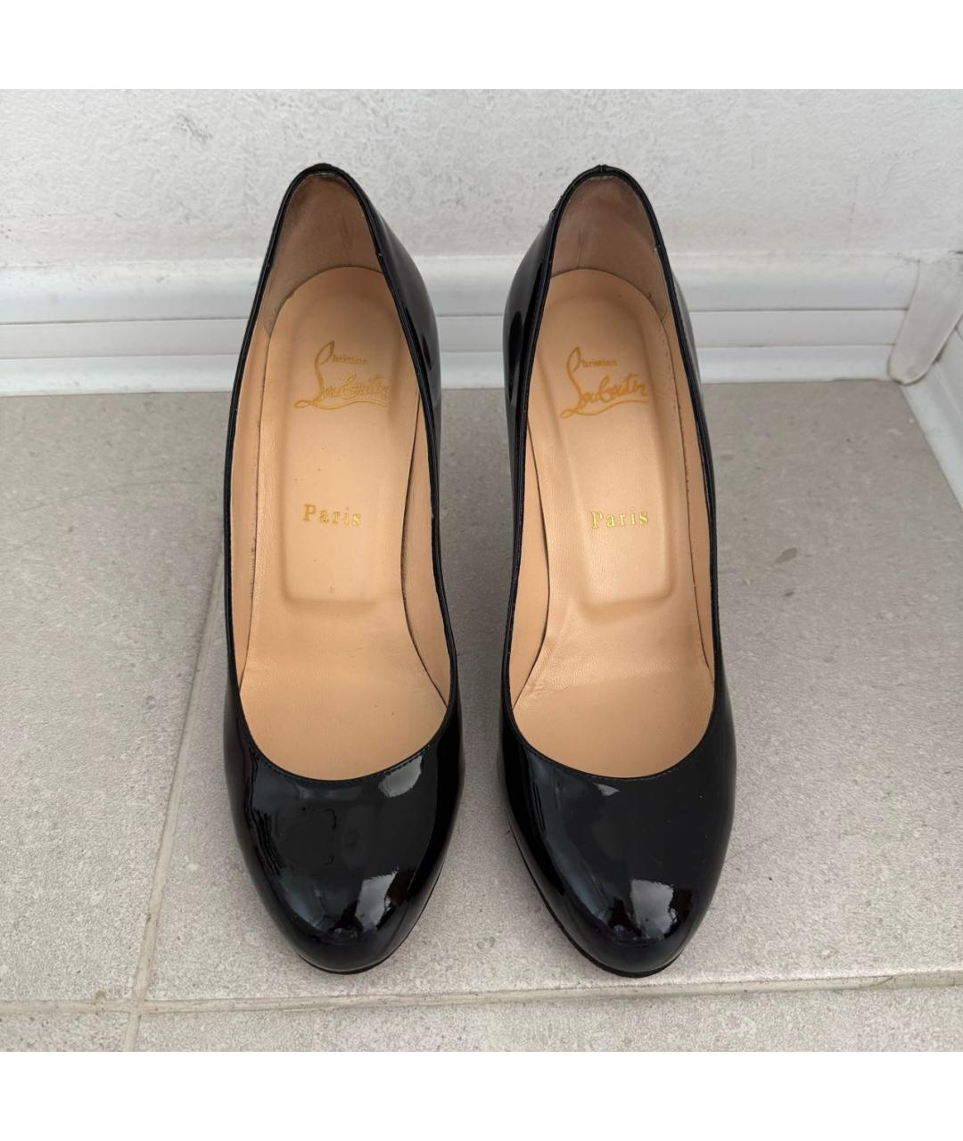 CHRISTIAN LOUBOUTIN Черные туфли из лакированной кожи, фото 2