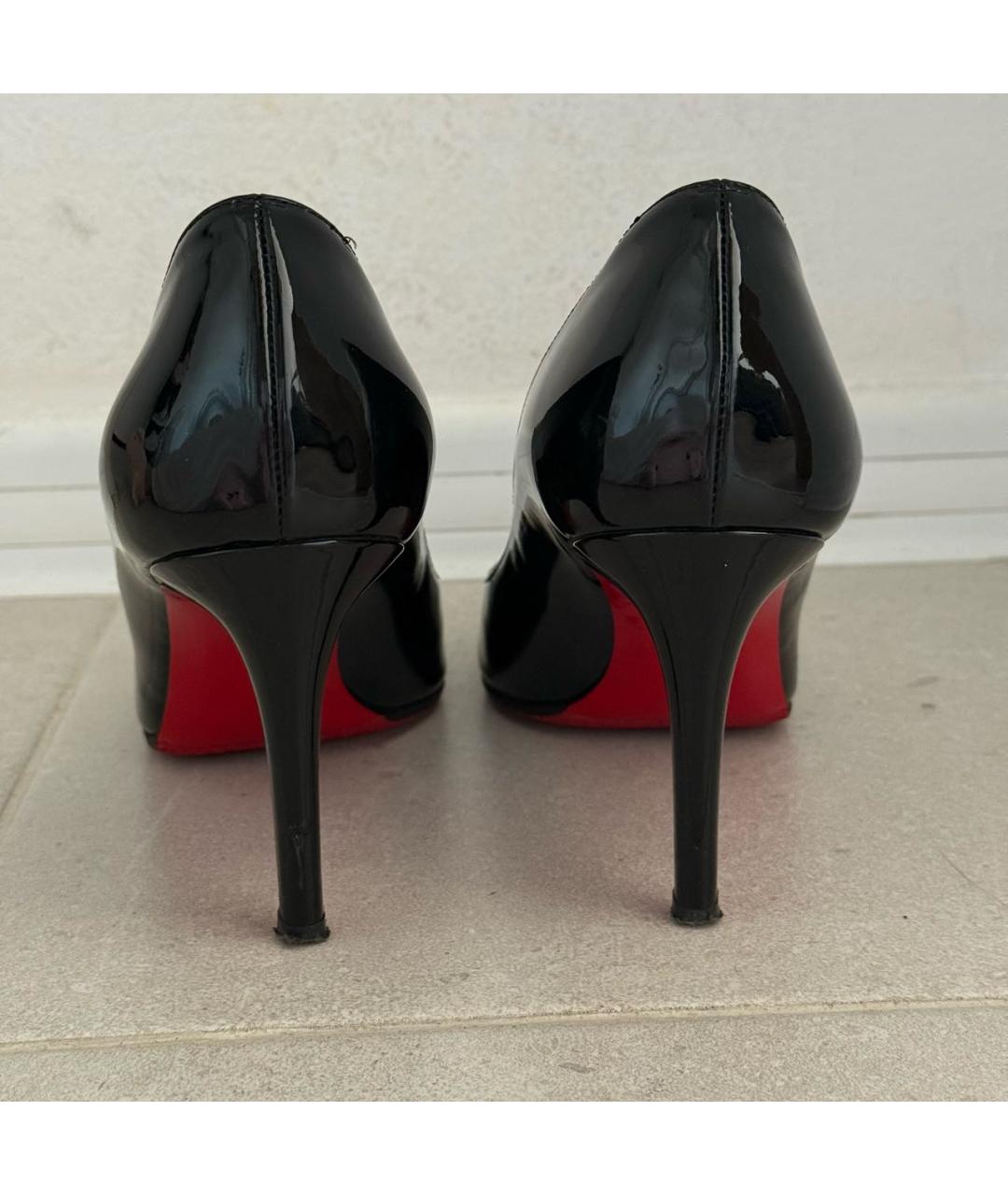 CHRISTIAN LOUBOUTIN Черные туфли из лакированной кожи, фото 4