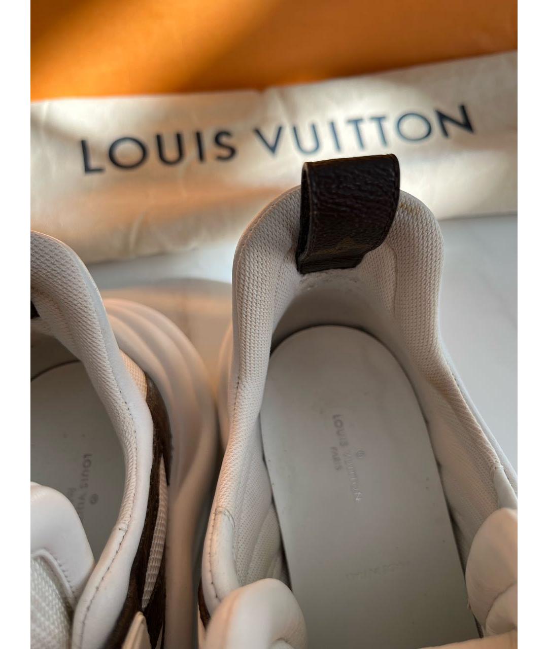 LOUIS VUITTON Белые кожаные кеды, фото 6