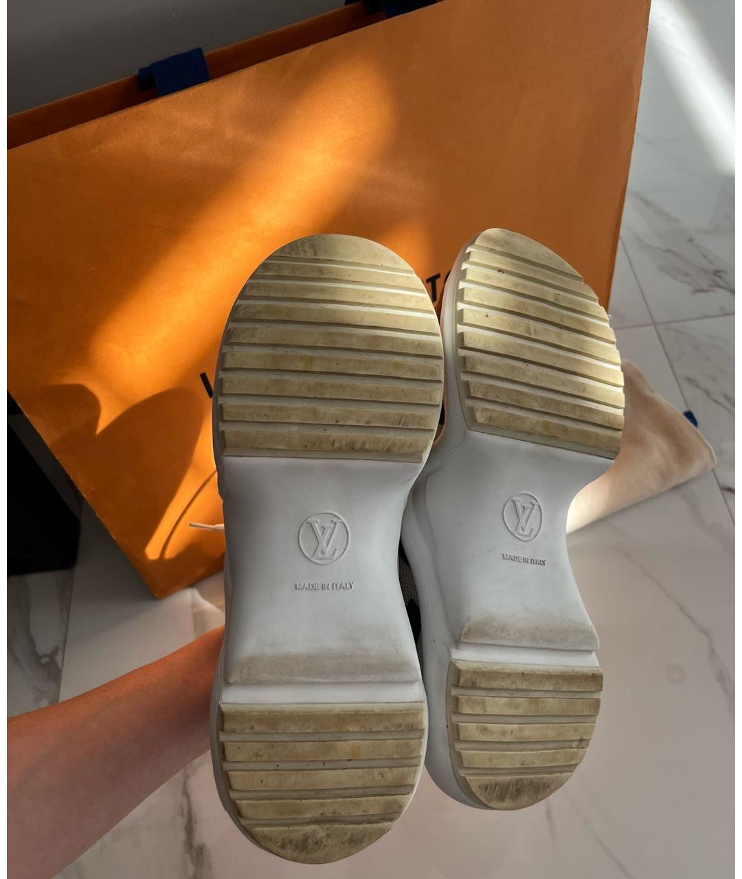 LOUIS VUITTON Белые кожаные кеды, фото 7