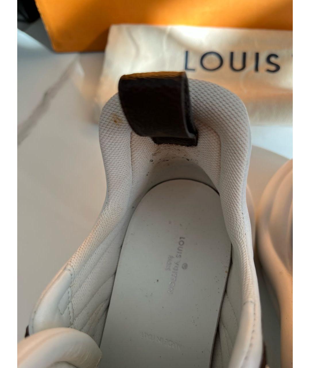 LOUIS VUITTON Белые кожаные кеды, фото 5