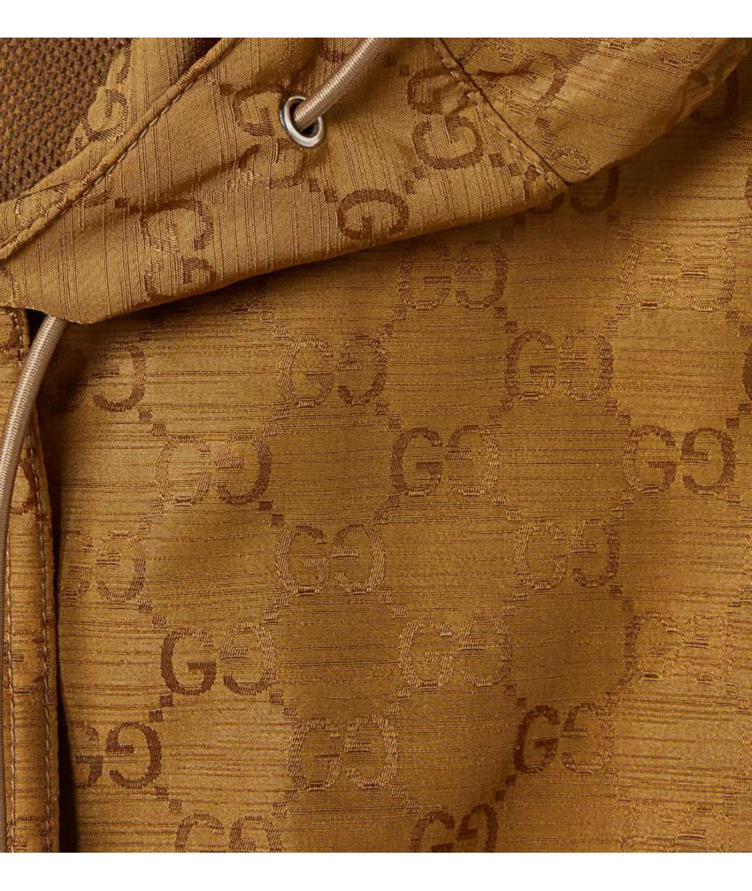 GUCCI Коричневая полиамидовая куртка, фото 5