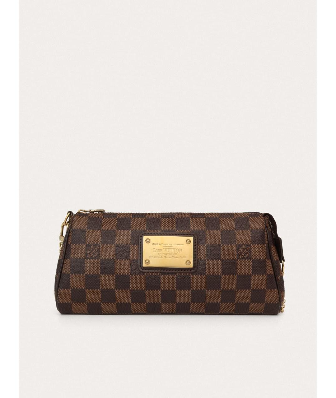 LOUIS VUITTON Коричневая кожаная сумка через плечо, фото 9