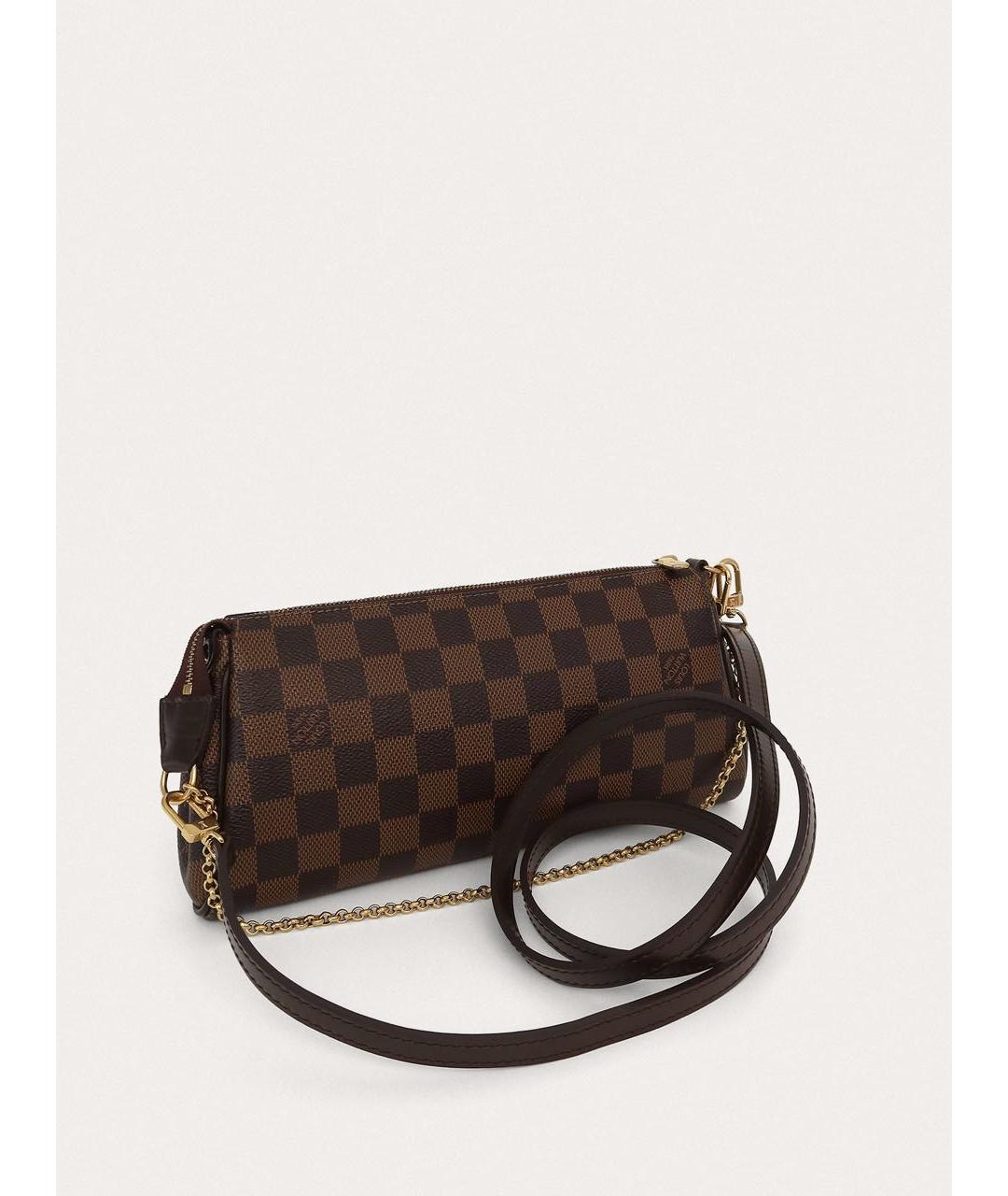 LOUIS VUITTON Коричневая кожаная сумка через плечо, фото 3