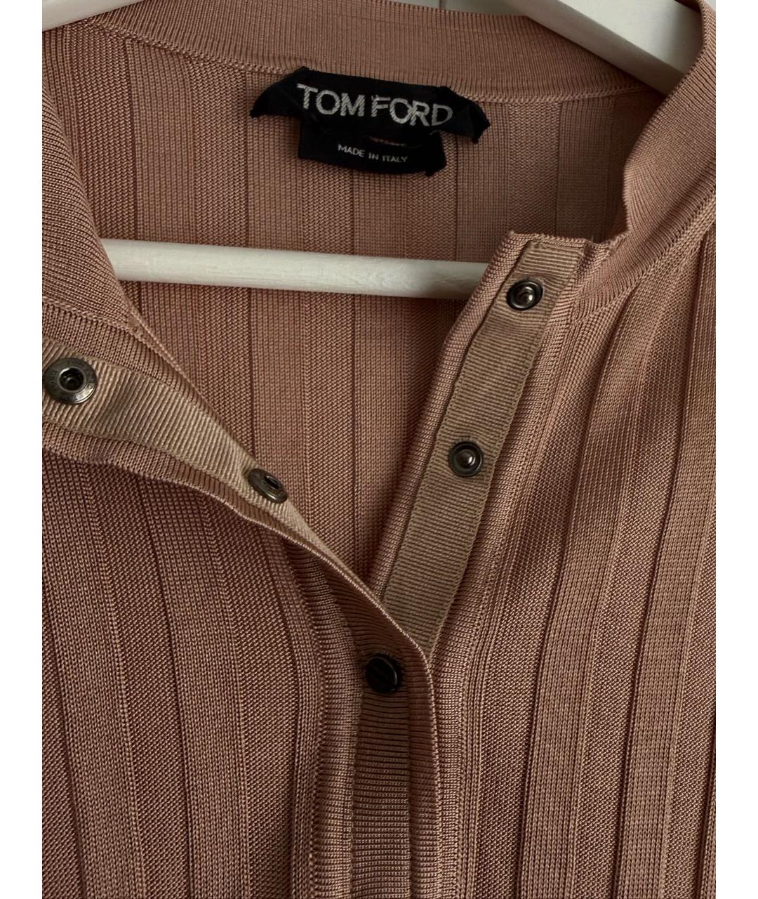 TOM FORD Коричневая шелковая водолазка, фото 3