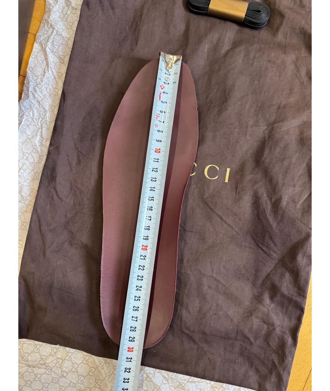 GUCCI Черные замшевые низкие кроссовки / кеды, фото 7