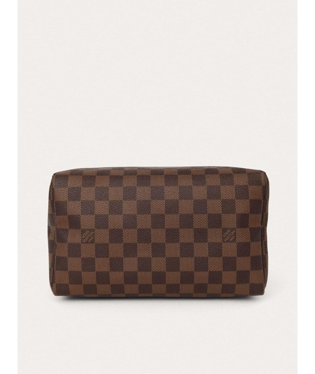 LOUIS VUITTON Коричневая кожаная сумка с короткими ручками, фото 4