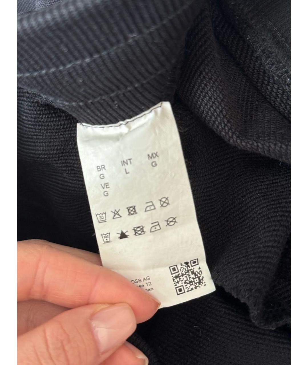 HUGO BOSS Черные хлопковые повседневные брюки, фото 5