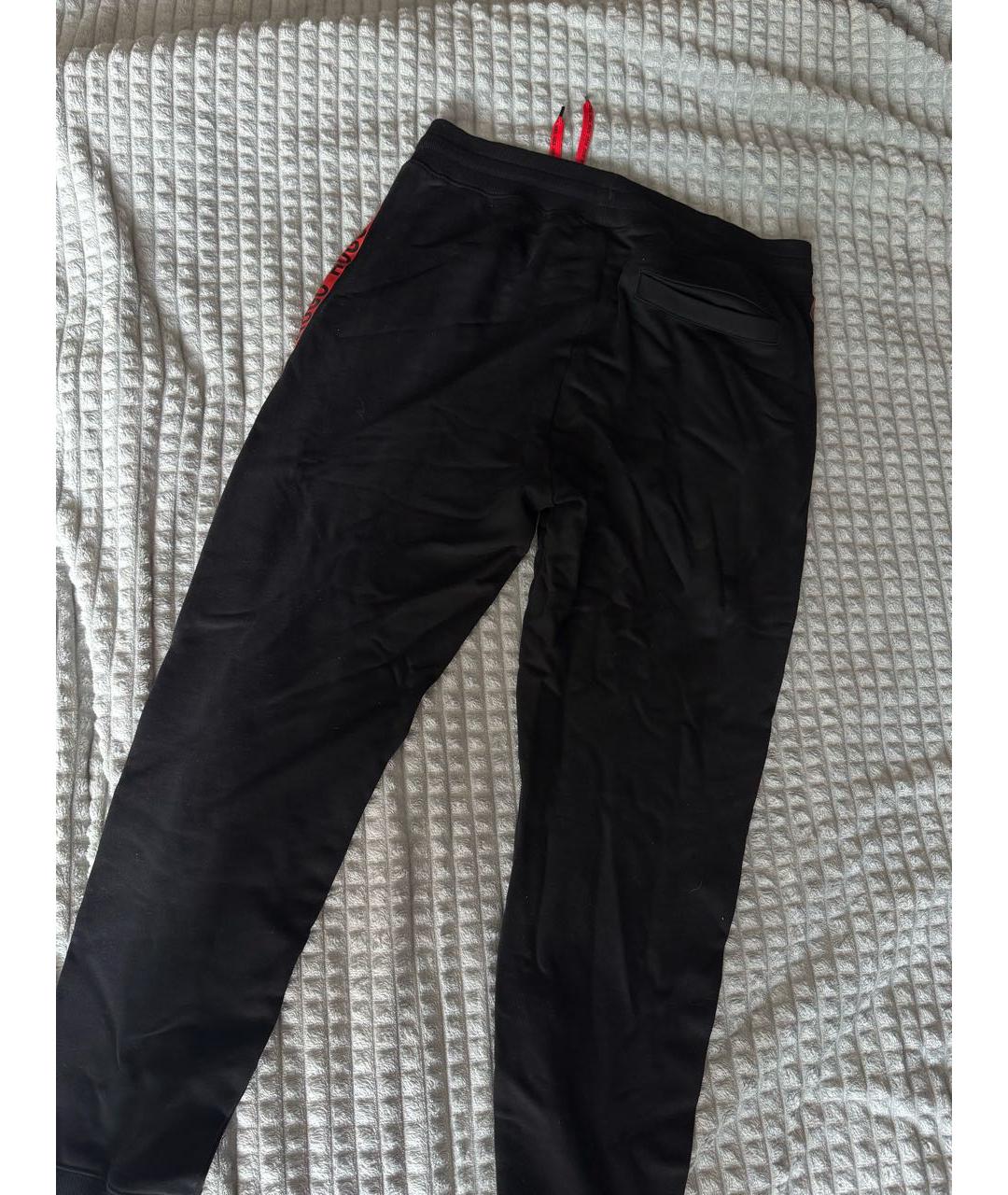 HUGO BOSS Черные хлопковые повседневные брюки, фото 2